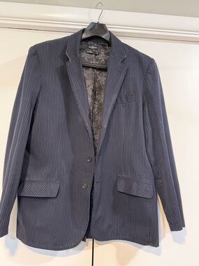 Marc Ecko Cut & Sew Men’s XL Navy Pinstripe Blazer Sport Coat